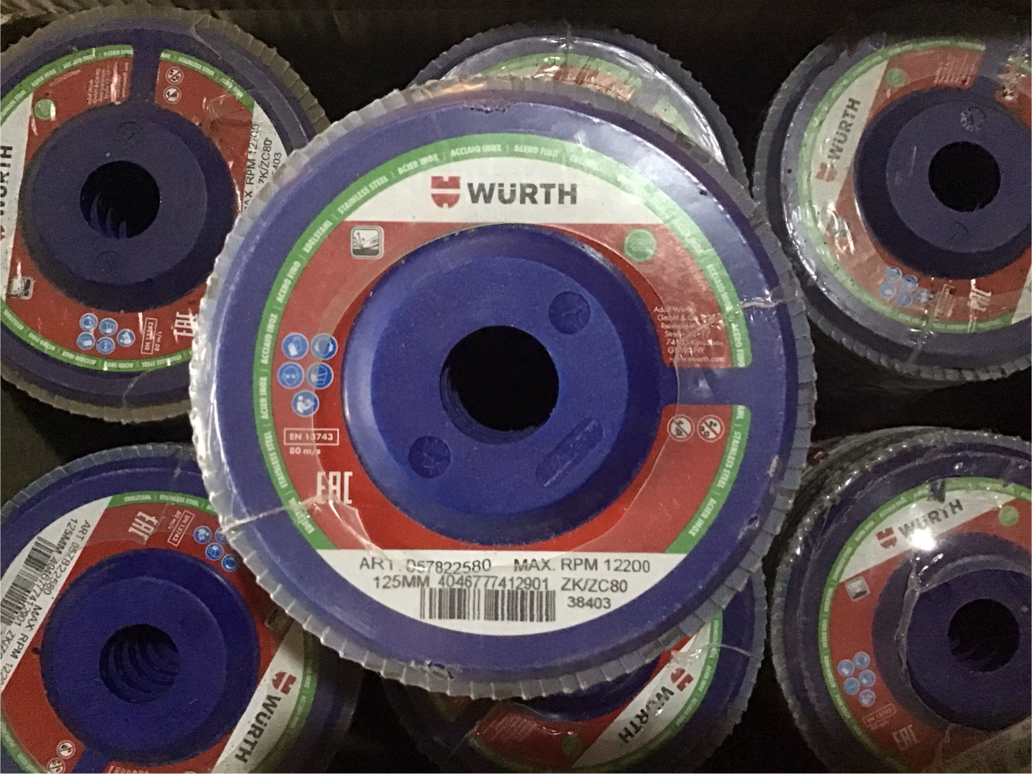 Lamellari WURTH 125 grana 80