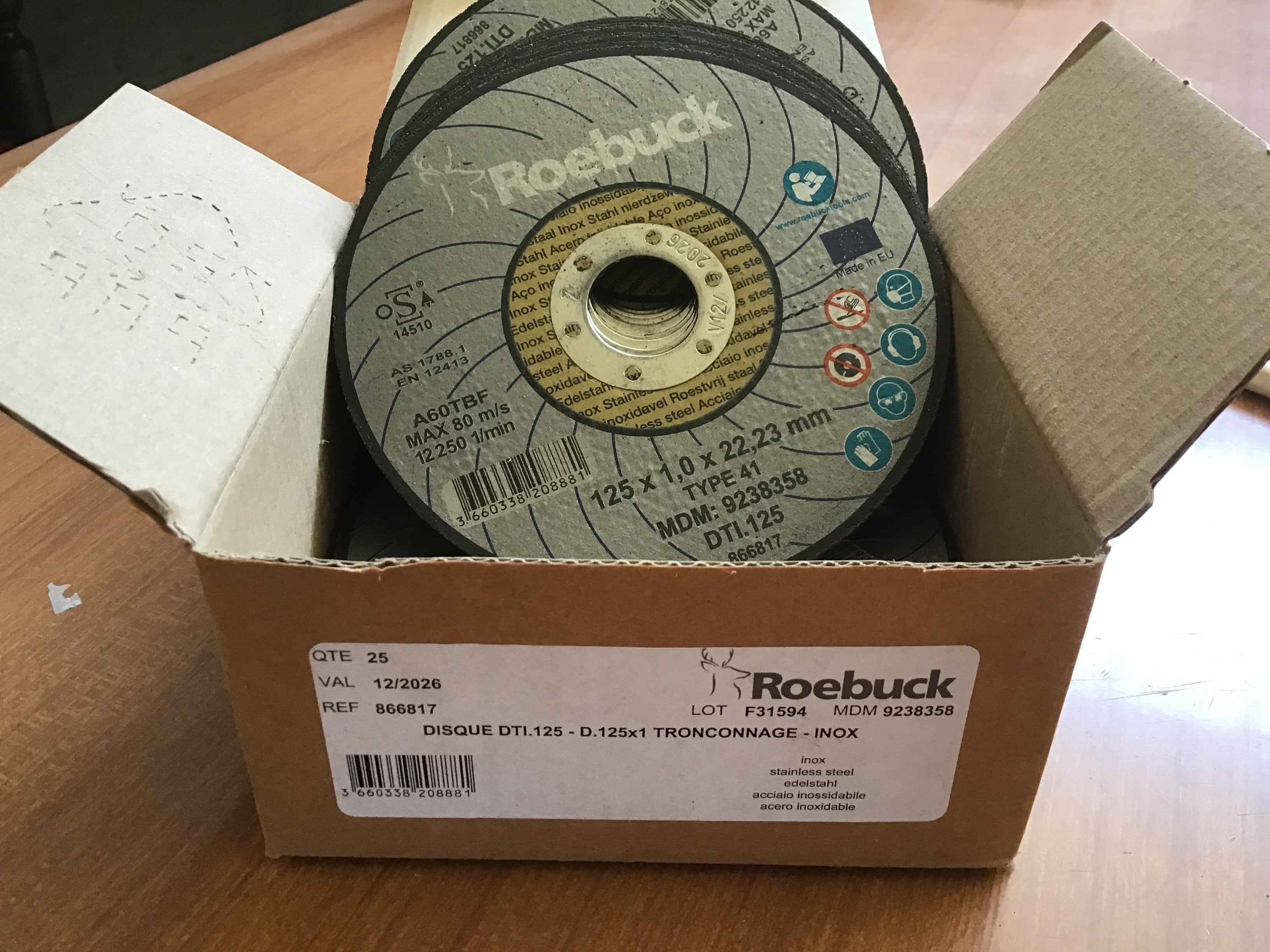 dischi da taglio Roebuck 125x1