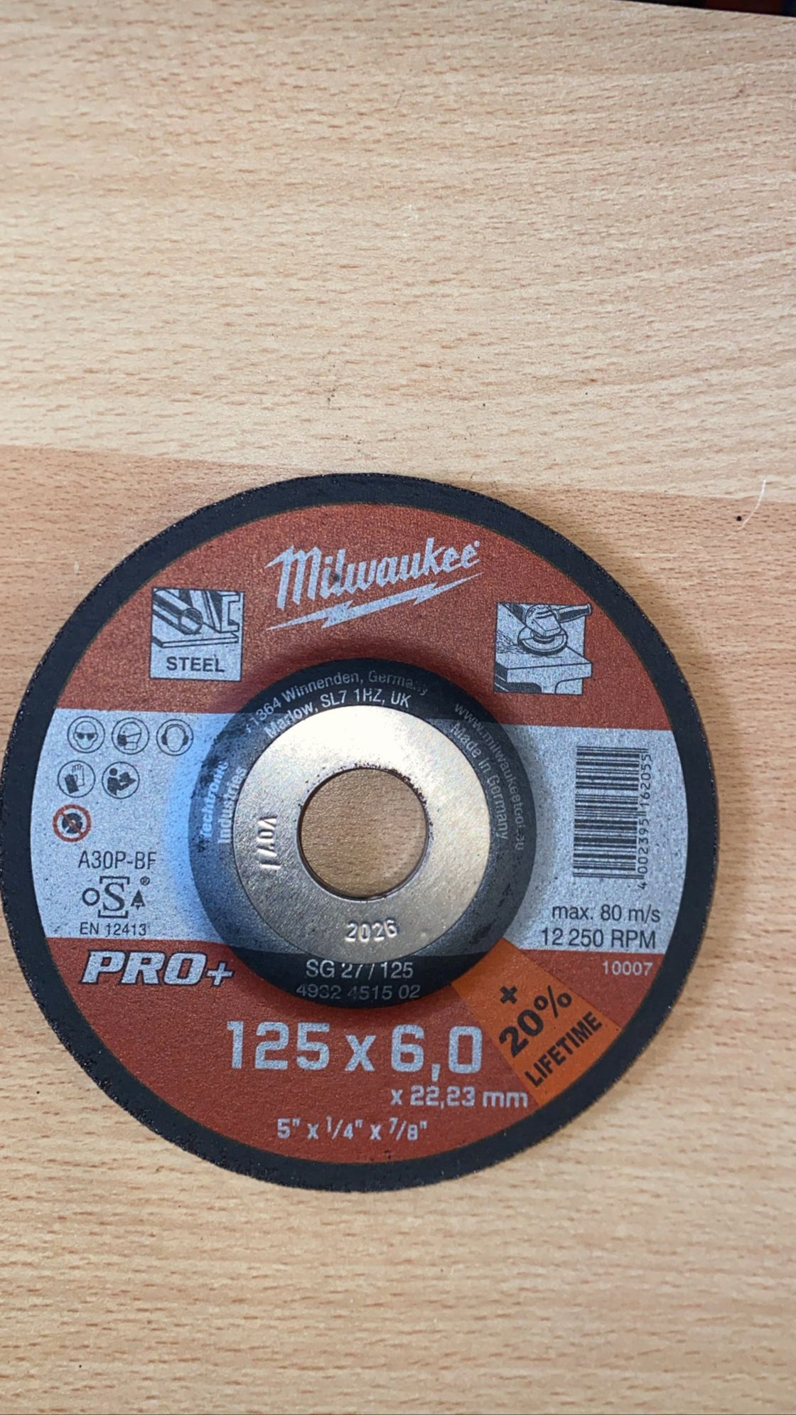 Disco da sbavo 125 x 6 x 22 mm